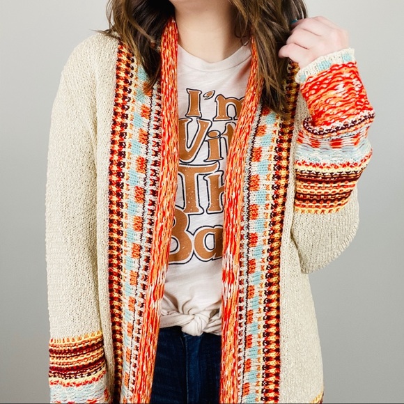 Bonfire Fringe Aztec Cardigan - Fate - Picture 6 of 7